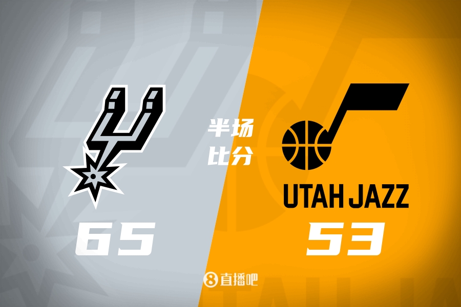 开云APP-马刺半场5人上双&amp;65-53领先爵士 文班填满数据栏 乔治14分